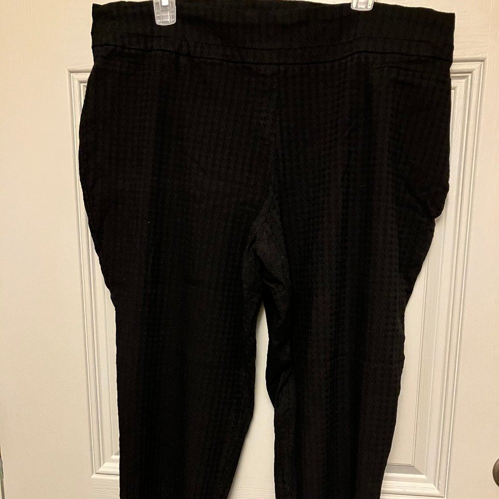 WOMEN'S ELIANE ROSE BRAND BLACK SIZE 20W PULL ON WOMEN'S POLY SPANDEX KNIT PANTS